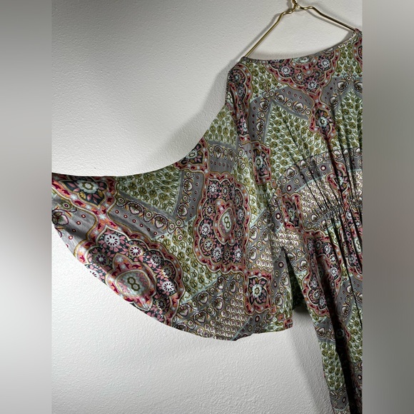 World Market boho v-neck maxi dress size S/M new with tags - Picture 8 of 9